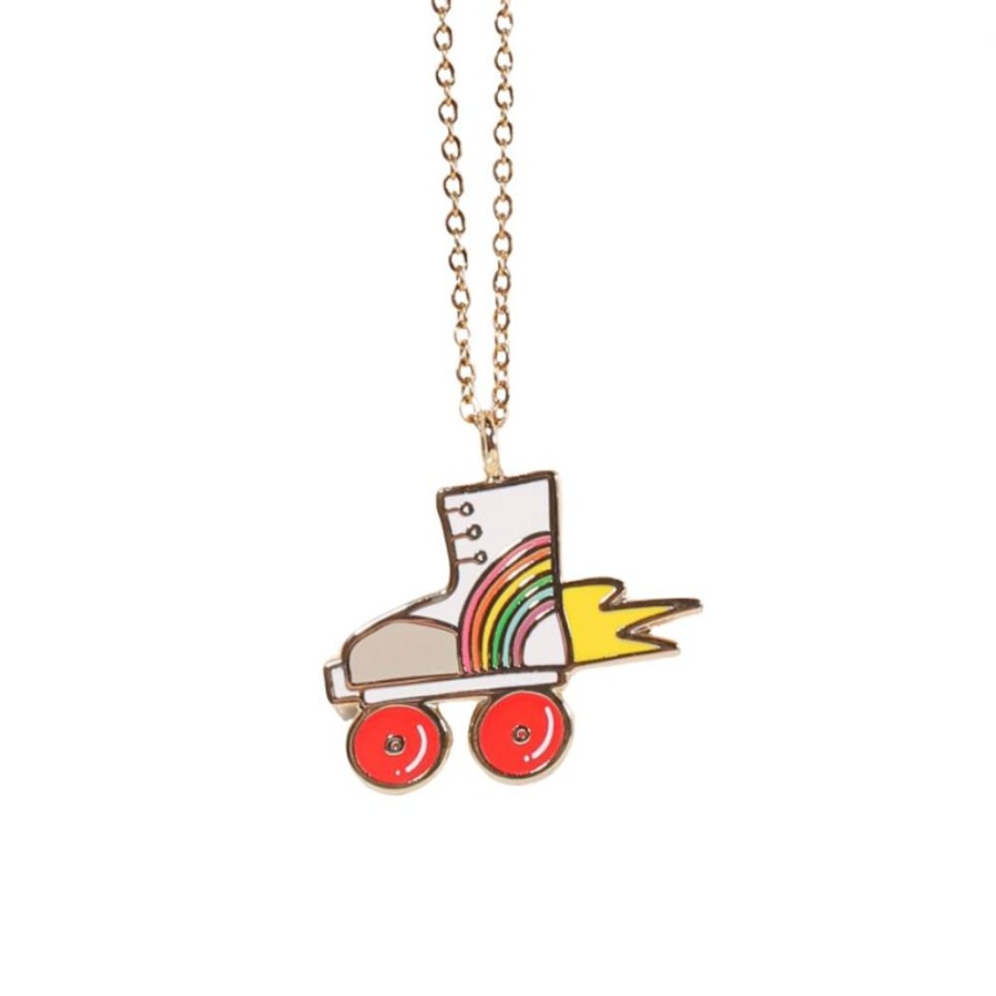 Accessories Charlie Pickles | Roller Skate Pendant Necklace, 14K Gold Plated