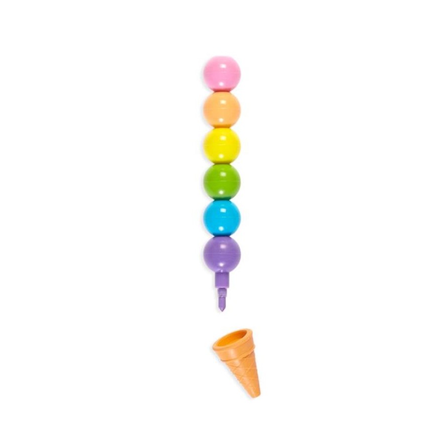 Toys & Fun Stuff Charlie Pickles | Ice Cream Cone Scented Stacking Crayons