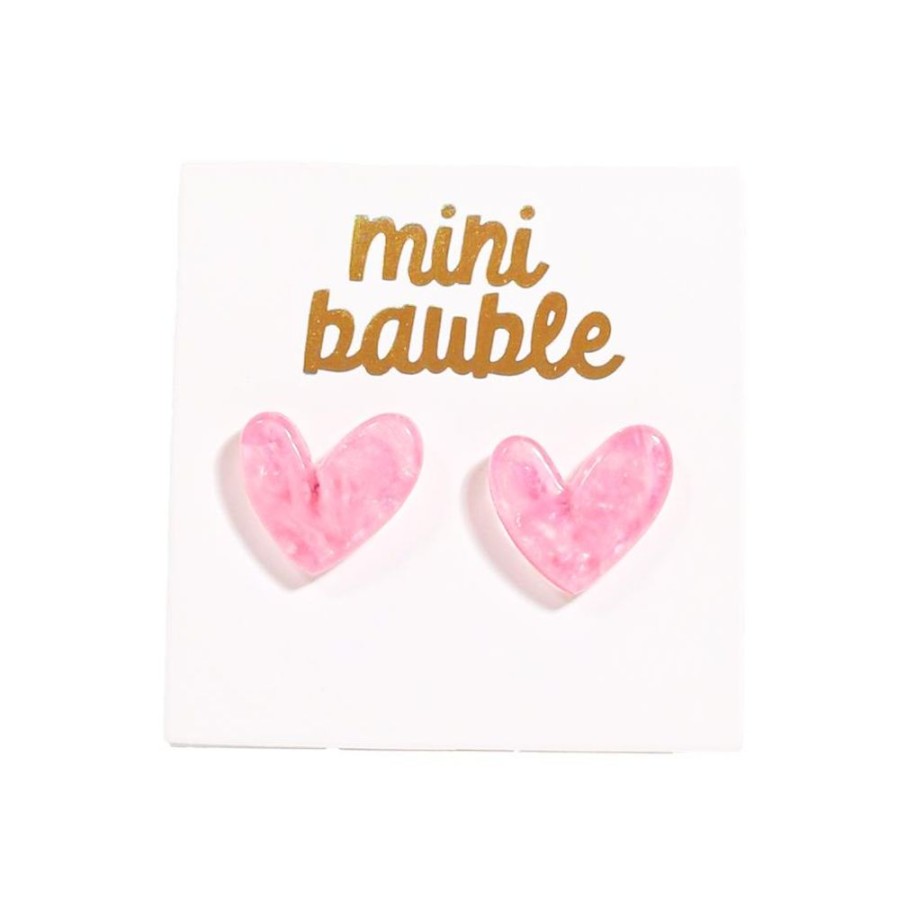 Accessories Charlie Pickles | Jelly Heart Earrings-Bubble Gum Pink