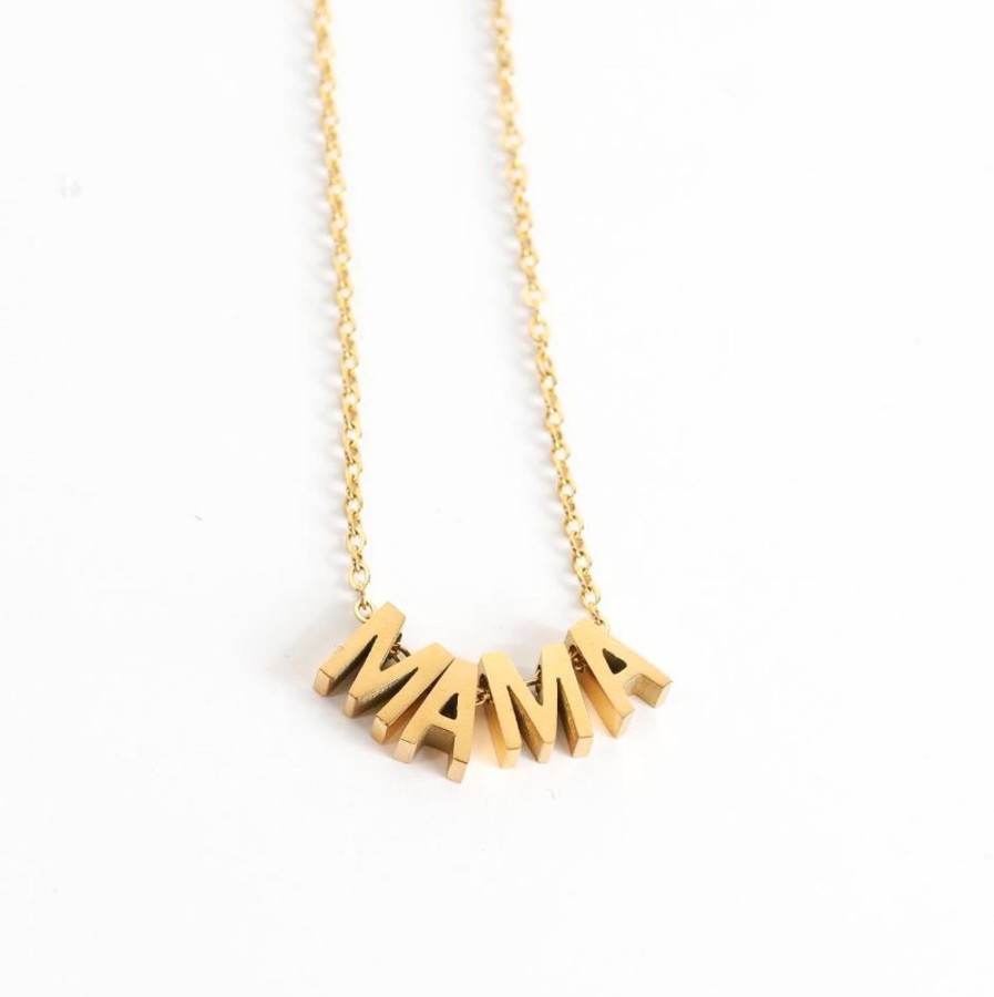 Accessories Charlie Pickles | Mama Necklace-18K Gold Plated