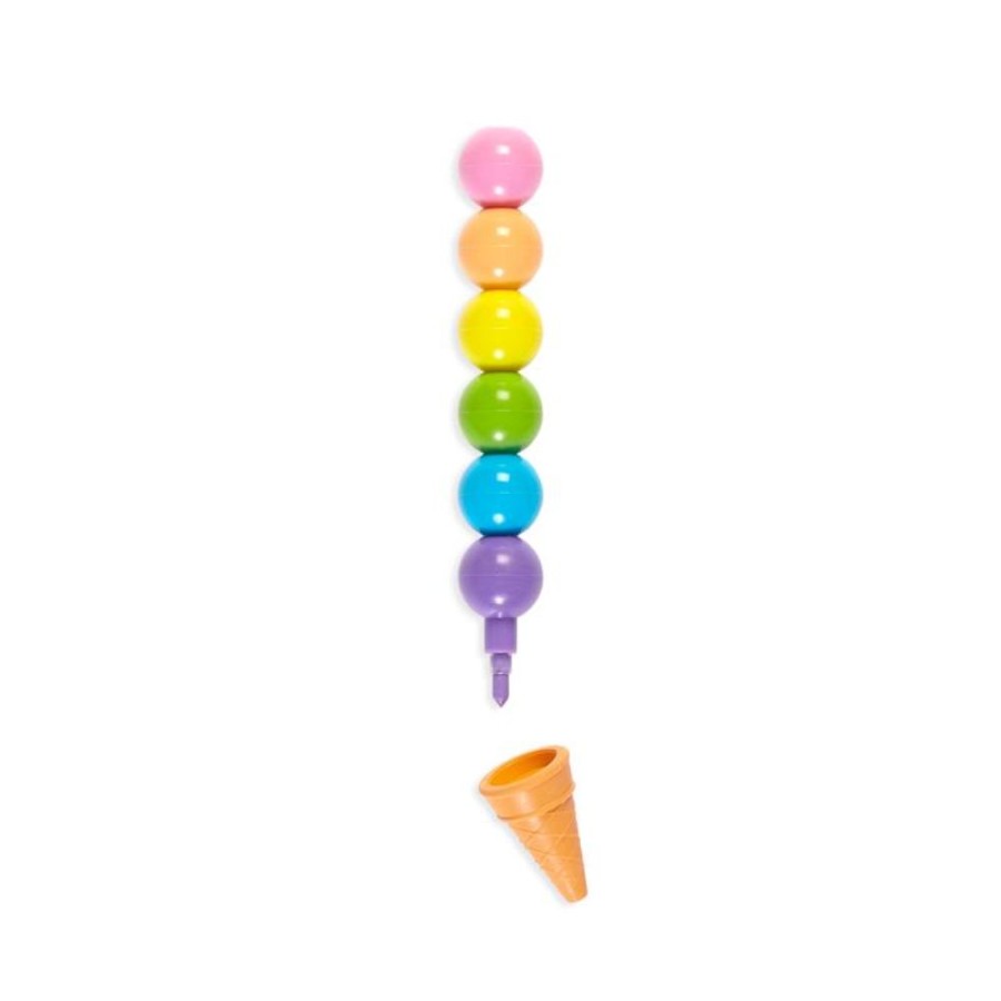 Stationery Charlie Pickles | Ice Cream Cone Scented Stacking Crayons