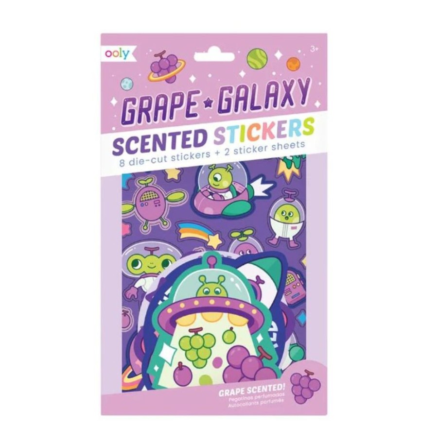 Stationery Charlie Pickles | Scented Scratch Stickers : Grape Galaxy