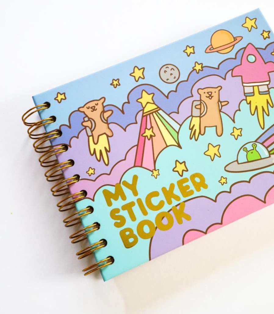 Stationery Charlie Pickles | Bears In Space-Hardcover Retro Style Sticker Book