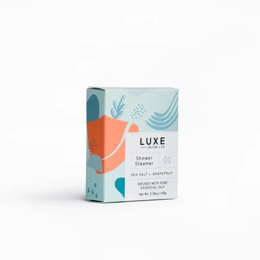 Wellness Charlie Pickles | Luxe Sea Salt + Grapefruit Shower Steamer Fizzy Bomb