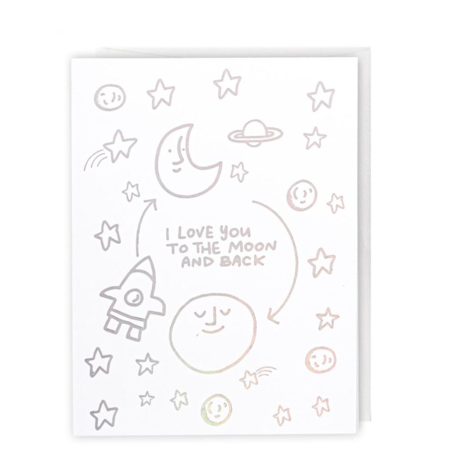 Stationery Charlie Pickles | Love You To The Moon And Back, Greeting Card