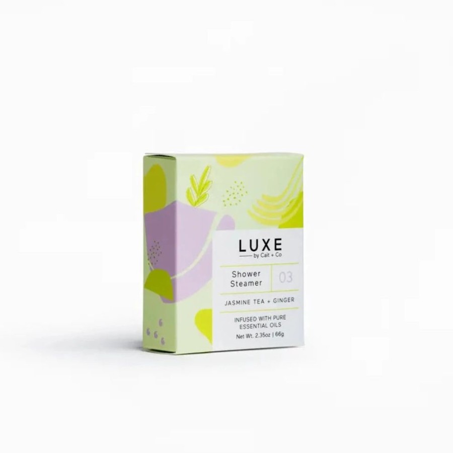 Wellness Charlie Pickles | Luxe Jasmine Tea + Ginger Shower Steamer Fizzy Bomb