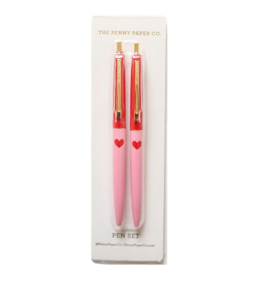 Stationery Charlie Pickles | Double Heart Pen Set