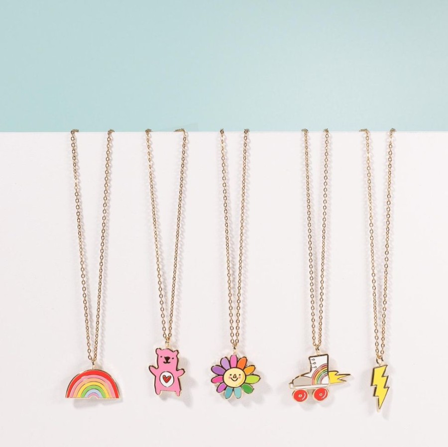 Accessories Charlie Pickles | Rainbow Pendant Necklace, 14K Gold Plated