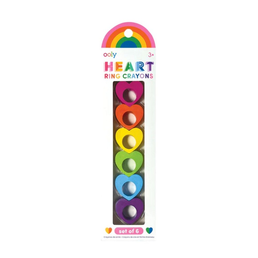 Stationery Charlie Pickles | Heart Ring Crayons (Set Of 6)