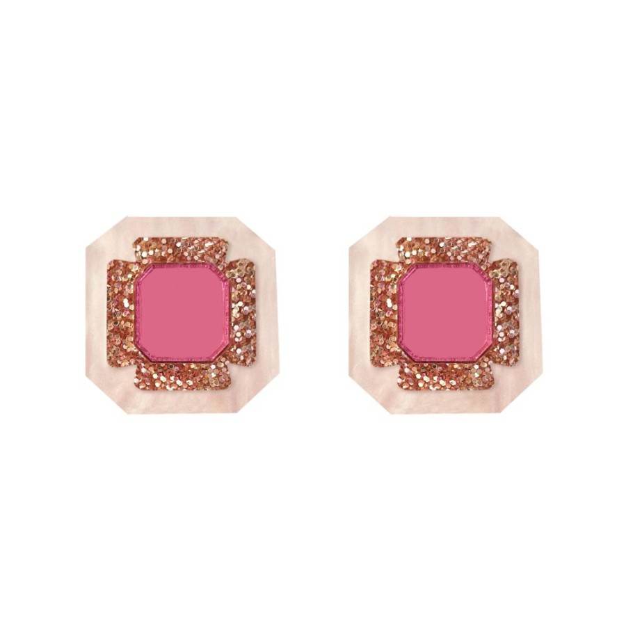 Accessories Charlie Pickles | Gem Stud Earrings-Pearl